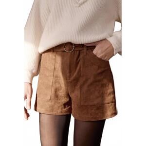 NEW MOLLY BRACKEN ladies woven shorts in brown